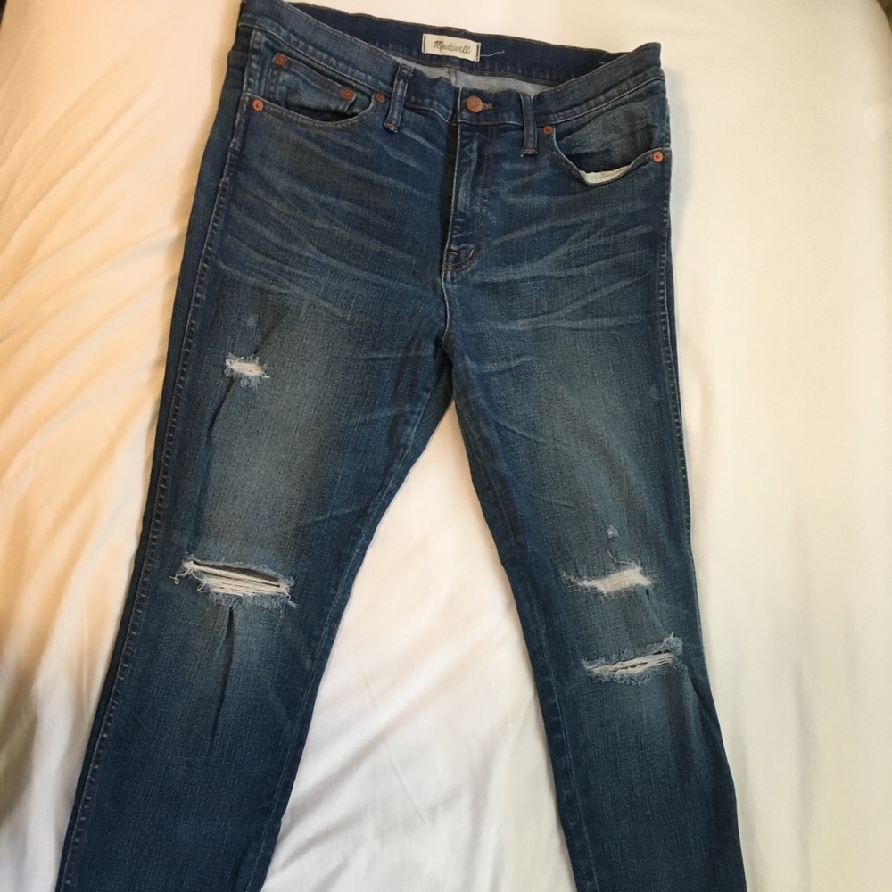 Madewell Ripped 9” High Riser Skinny Skinny 32